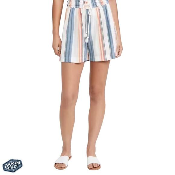 Xirena "Cooper" Easy Fit Casual Gauze Shorts Multicolor Stripes w/ Pockets | NEW - Picture 3 of 16